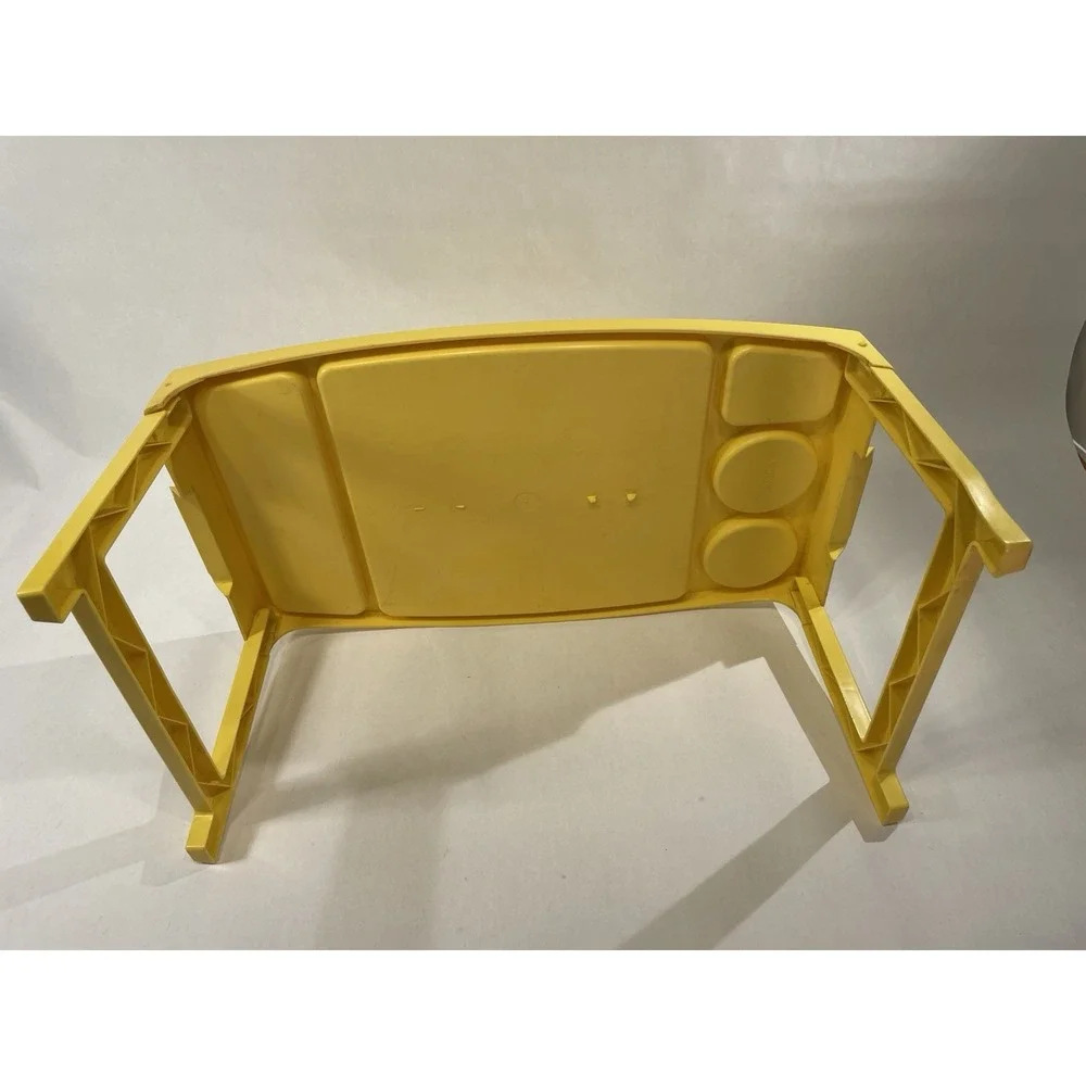 1970s Frem Corp USA Yellow Sectioned Plastic Folding Breakfast in Bed Tray MCM